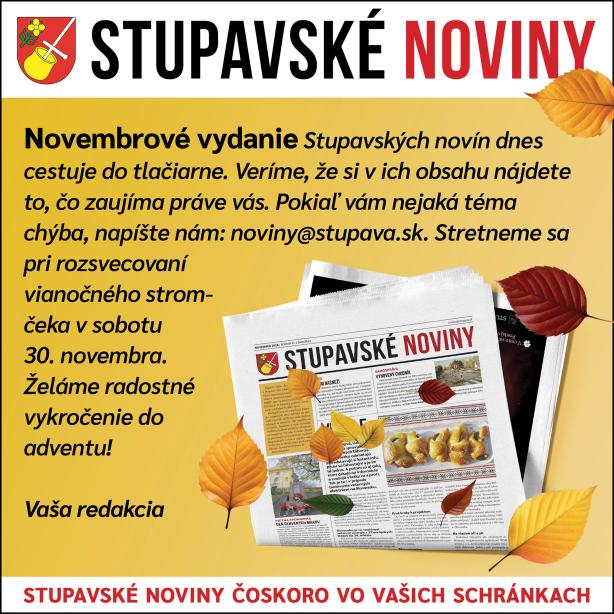 ovembrové Stupavské noviny 