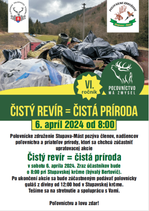 POZVÁNKA  NA  UPRATOVACIU  AKCIU  -  ČISTÝ  REVÍR 1