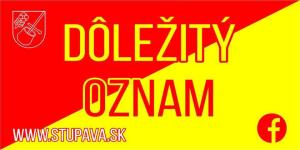 dôležitý oznam