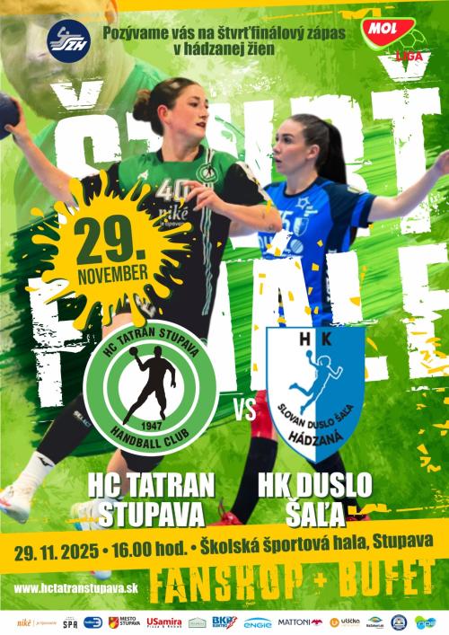 Štvrťfinále ligy žien - plagát