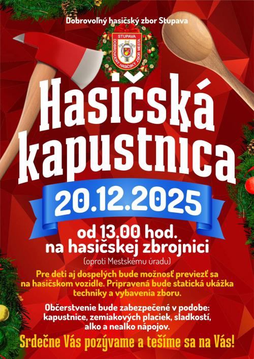 Hasičská kapustnica, popis plagátu v texte správy.