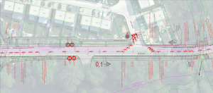 Výrez - situácia - mapka dočasné dopravné značenie. 