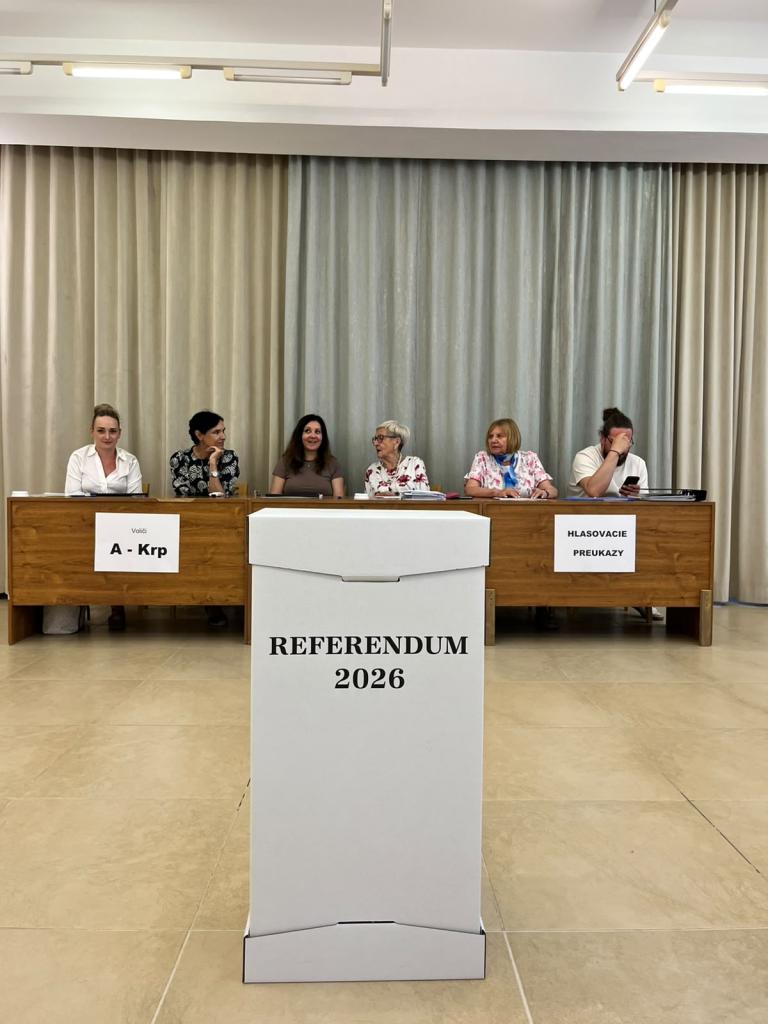 Referendum 4.7.2026 - volebný okrsok č. 1