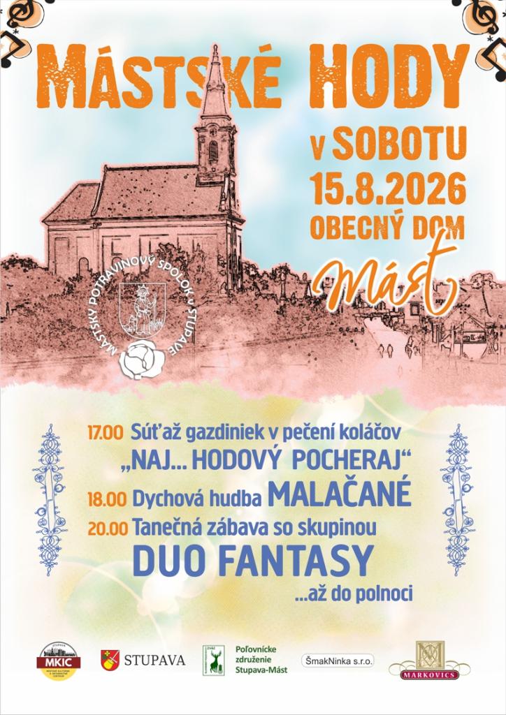 Mástske hody plagát - viac informácií v texte správy. 