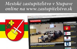 DNES ZASADÁ MESTSKÉ ZASTUPITEĽSTVO V STUPAVE