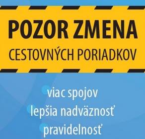 AKTUALIZÁCIA CESTOVNÝCH PORIADKOV OD 23. 9. 2018