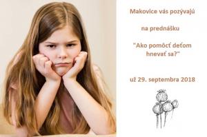 UŽ DNES – PREDNÁŠKA „Ako pomôcť deťom hnevať sa?“