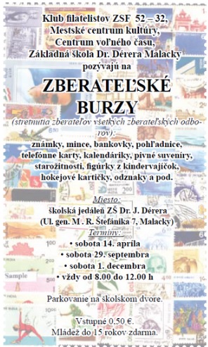 ZBERATEĽSKÁ BURZA V MALACKÁCH