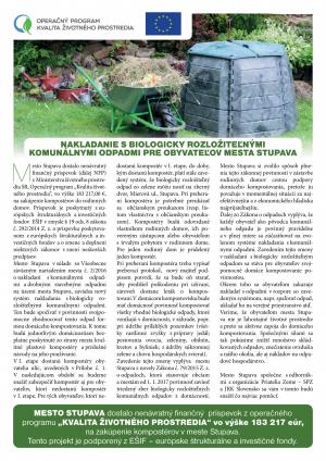 POZVÁNKA NA STRETNUTIE - KOMPOSTOVANIE V DOMÁCNOSTI