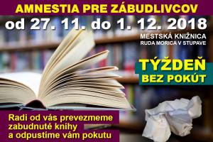 AMNESTIA V KNIŽNICI KONČÍ UŽ ZAJTRA