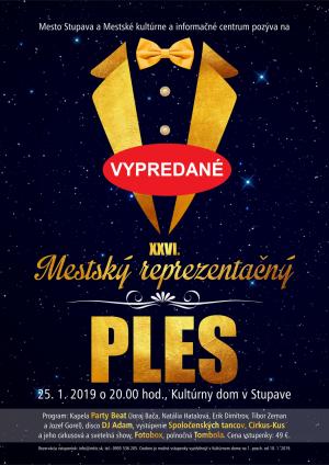 REPREZENTAČNÝ PLES VYPREDANÝ