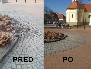 NEZODPOVEDNÝ VODIČ POŠKODIL OBRUBNÍK