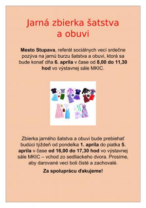 JARNÁ ZBIERKA ŠATSTVA A OBUVI
