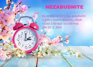 V NOCI ZO SOBOTY NA NEDEĽU SA MENÍ ČAS NA LETNÝ