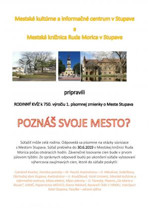 POZNÁŠ SVOJE MESTO?