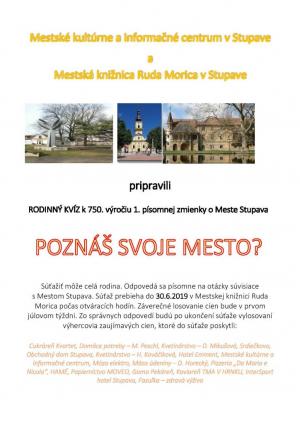 POZNÁŠ SVOJE MESTO?