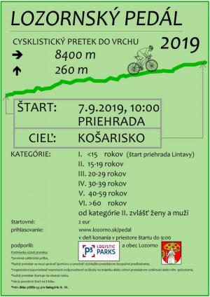 POZVÁNKA NA CYKLISTICKÝ PRETEK LOZORNSKÝ PEDÁL