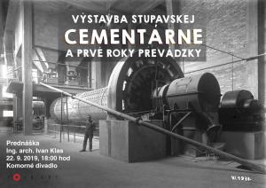 UŽ DNES PREDNÁŠKA O VÝSTAVBE STUPAVSKEJ CEMENTÁRNE