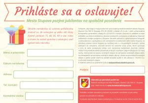 PRIHLÁSTE SA A OSLAVUJTE!