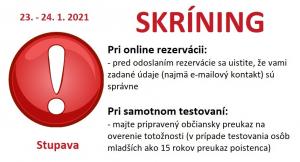Z VAŠICH PODNETOV KU SKRÍNINGU