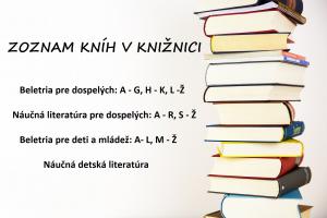 ZOZNAM KNÍH V MESTSKEJ KNIŽNICI
