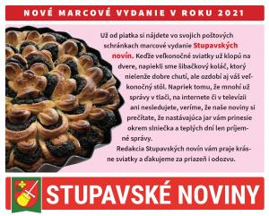 MARCOVÉ VYDANIE STUPAVSKÝCH NOVÍN