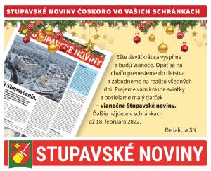 STUPAVSKÉ NOVINY ČOSKORO VO VAŠICH SCHRÁNKACH