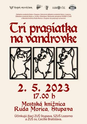 plagát - Tri prasiatka na vandrovke