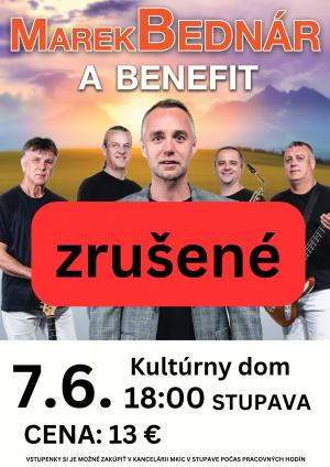 Marek Bednár a benefit zrušené
